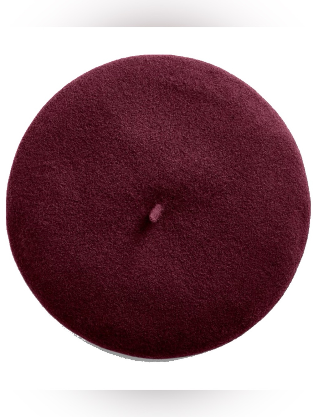 Parkhurst Classic Wool Beret in Deep Burgundy